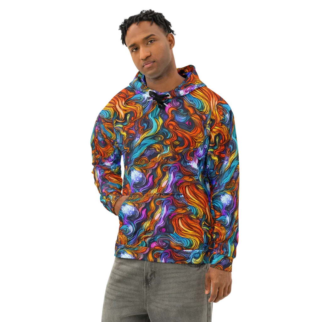 Guiard's Whirl on Cotton Hoodie — Left Front