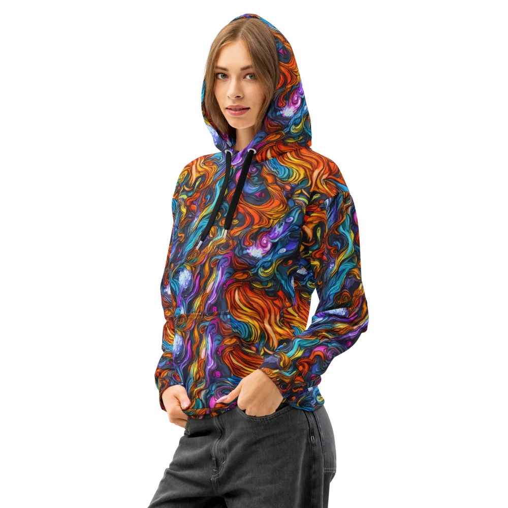 Guiard's Whirl on Cotton Hoodie — Left Front