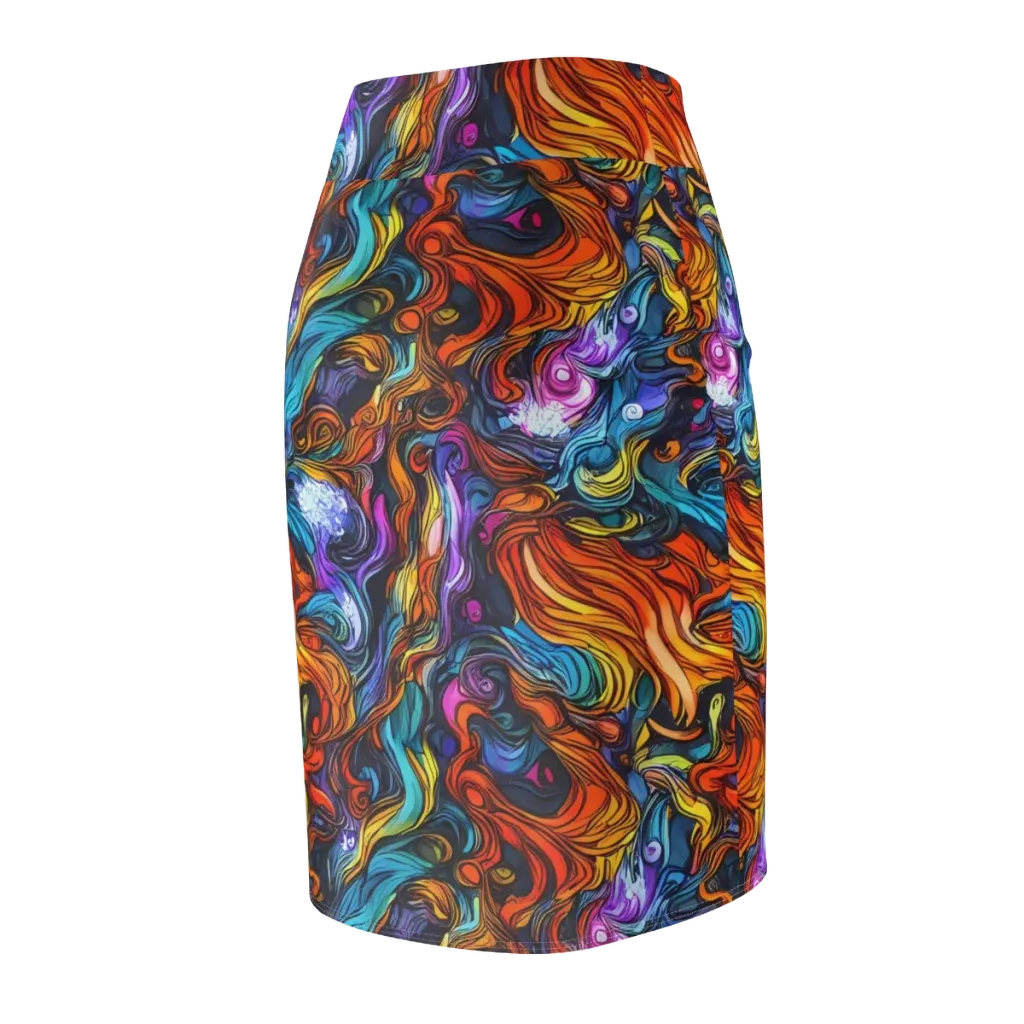 Guiard's Whirl on Pencil Skirt — Back Side
