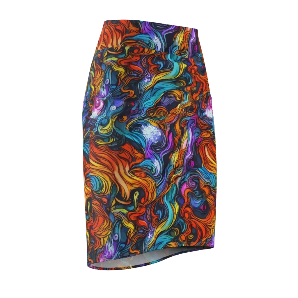 Guiard's Whirl on Pencil Skirt — Front Side