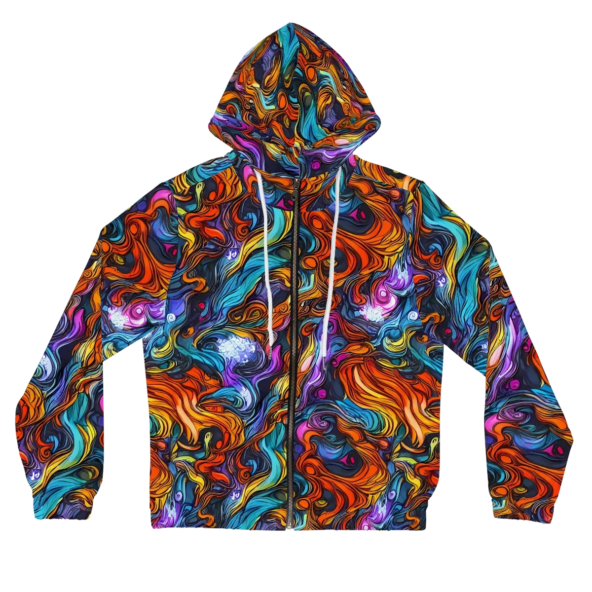 Guiard's Whirl on Women's Full-Zip Hoodie — Front