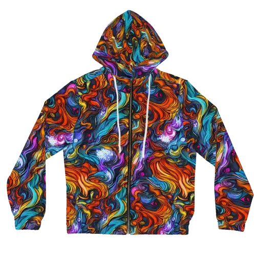 Guiard's Whirl on a Women's Full-Zip Hoodie