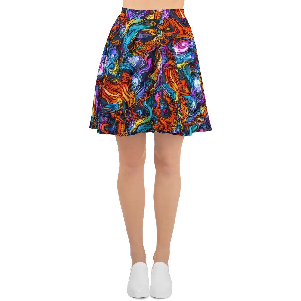 Guiard's Whirl on Skater Skirt — Front