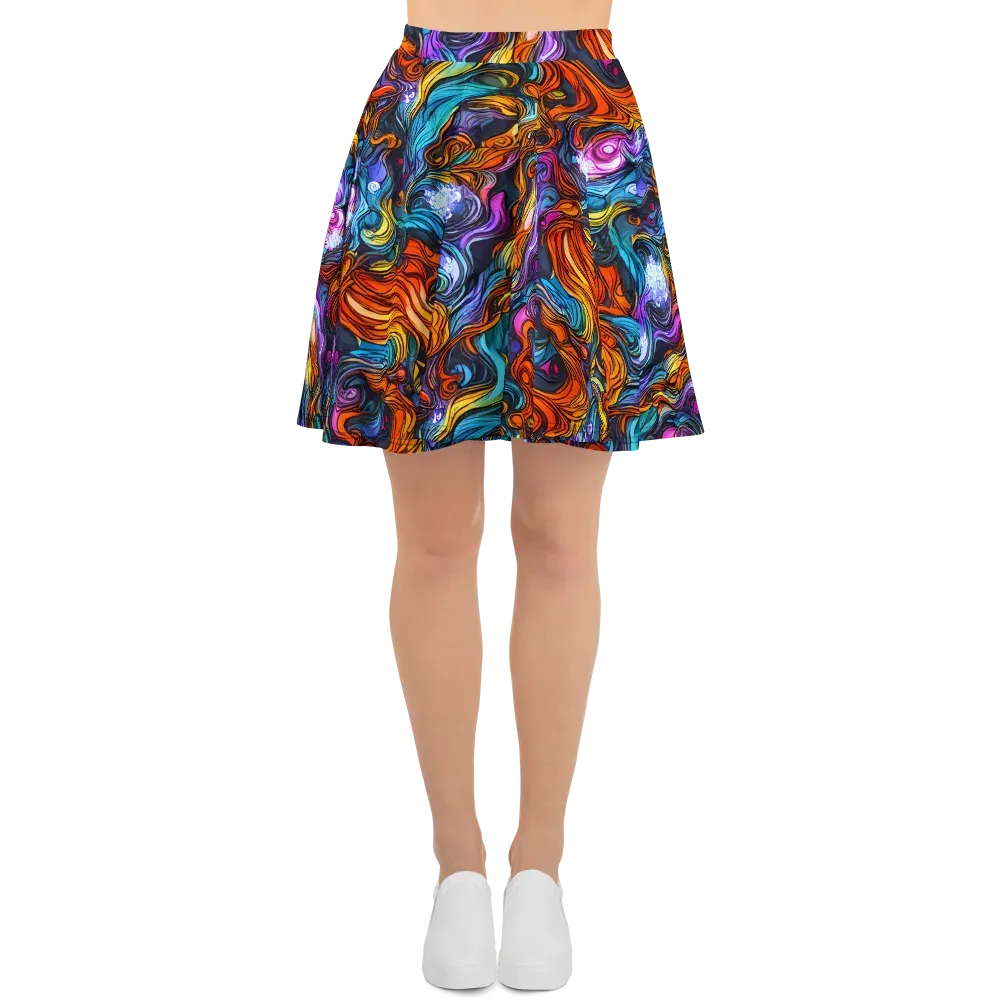 Guiard's Whirl on Skater Skirt — Front