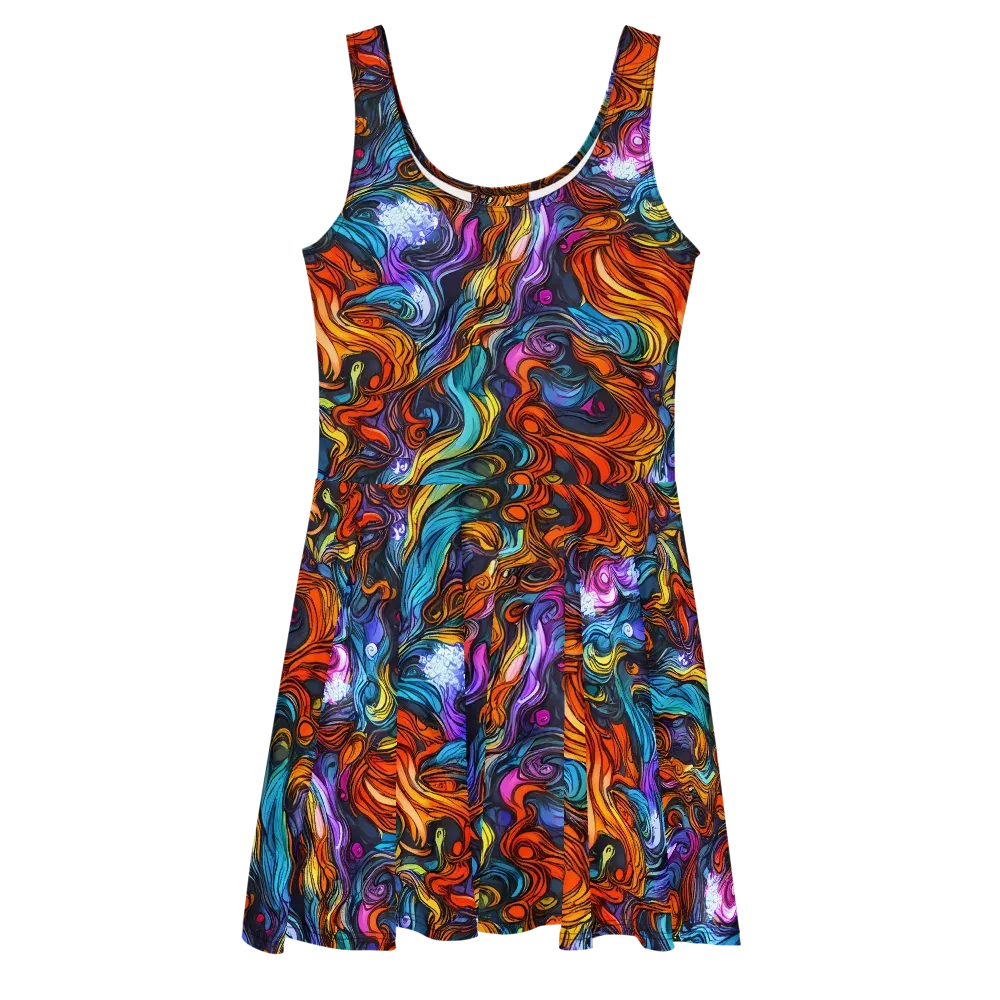 Guiard's Whirl on Skater Dress — Front