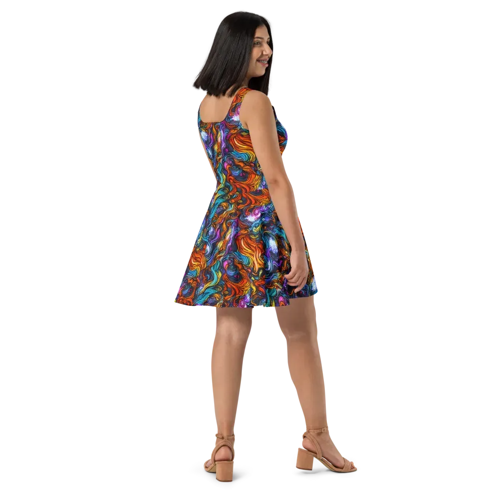 Guiard's Whirl on Skater Dress — Right
