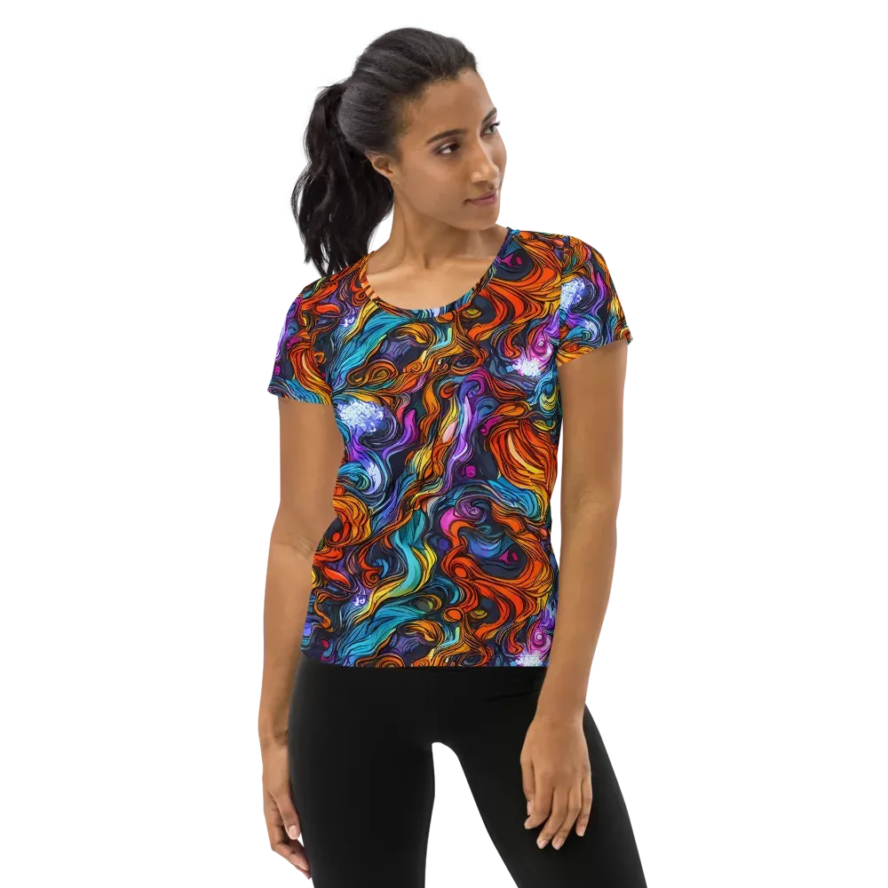 Guiard's Whirl on Women's Athletic T-Shirt — Front