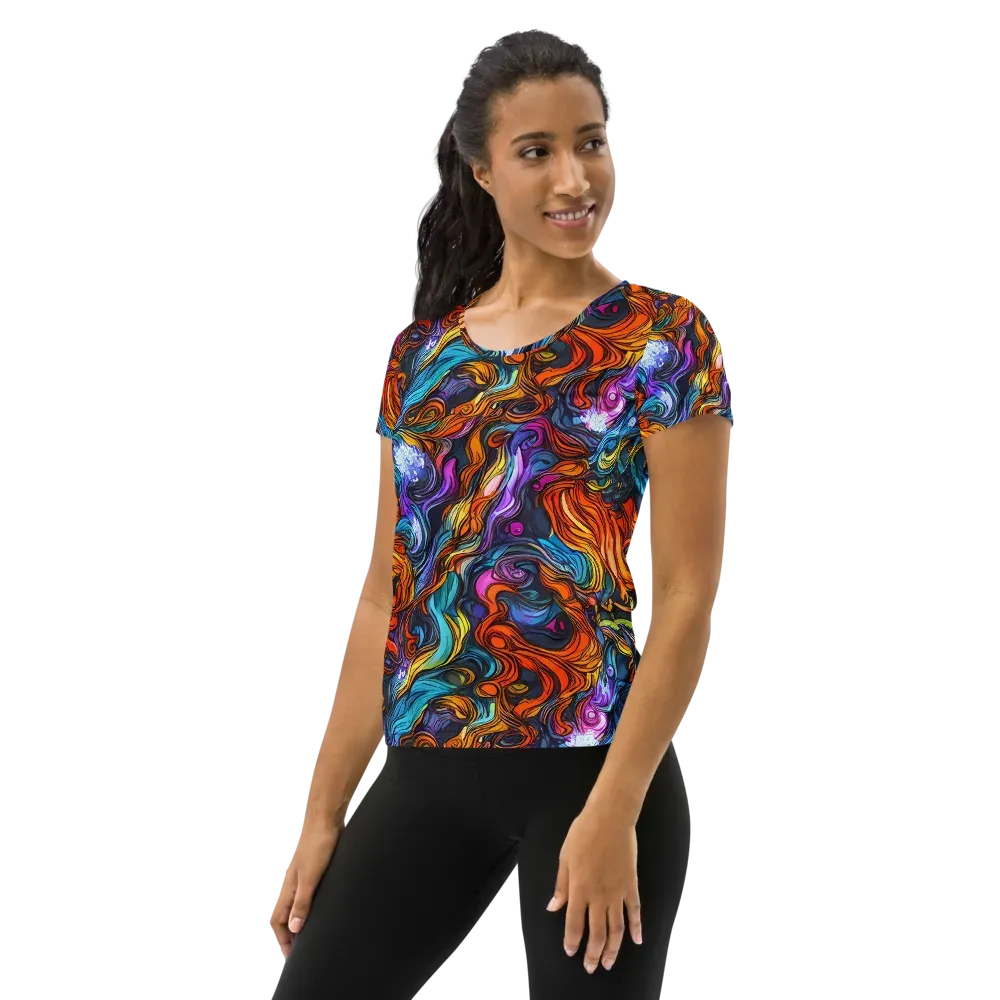 Guiard's Whirl on Women's Athletic T-Shirt — Left