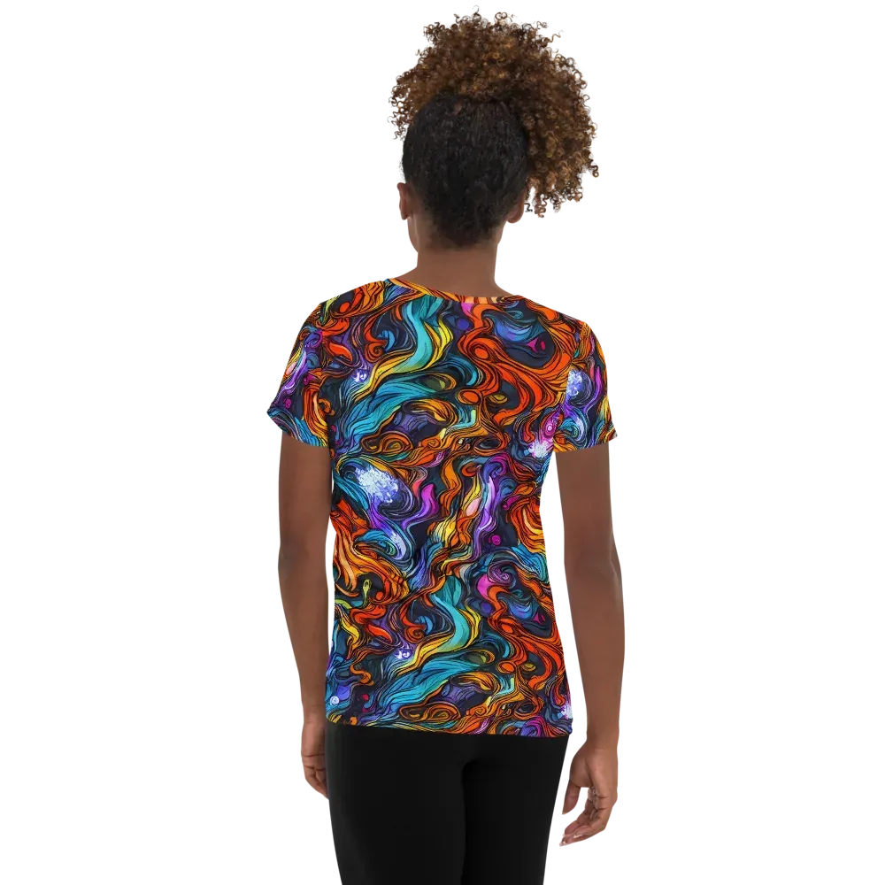 Guiard's Whirl on Women's Athletic T-Shirt — Back