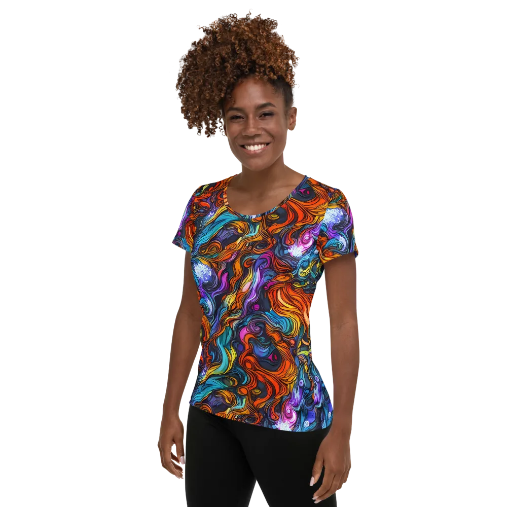 Guiard's Whirl on Women's Athletic T-Shirt — Left