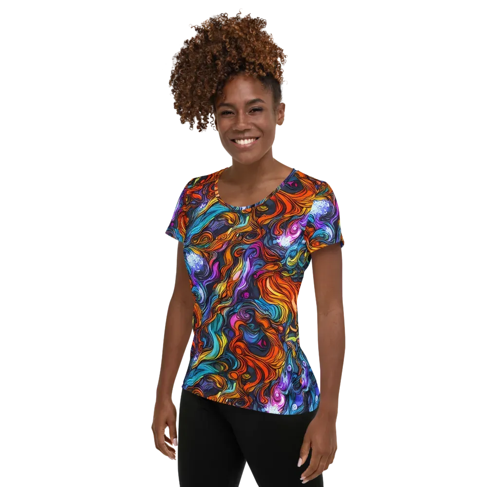 Guiard's Whirl on Women's Athletic T-Shirt — Left