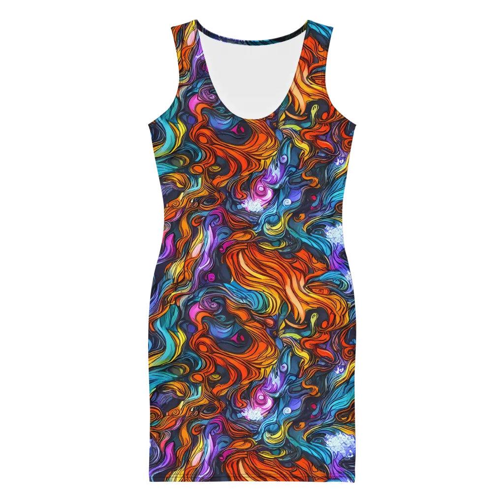 Guiard's Whirl on Bodycon Dress — Front