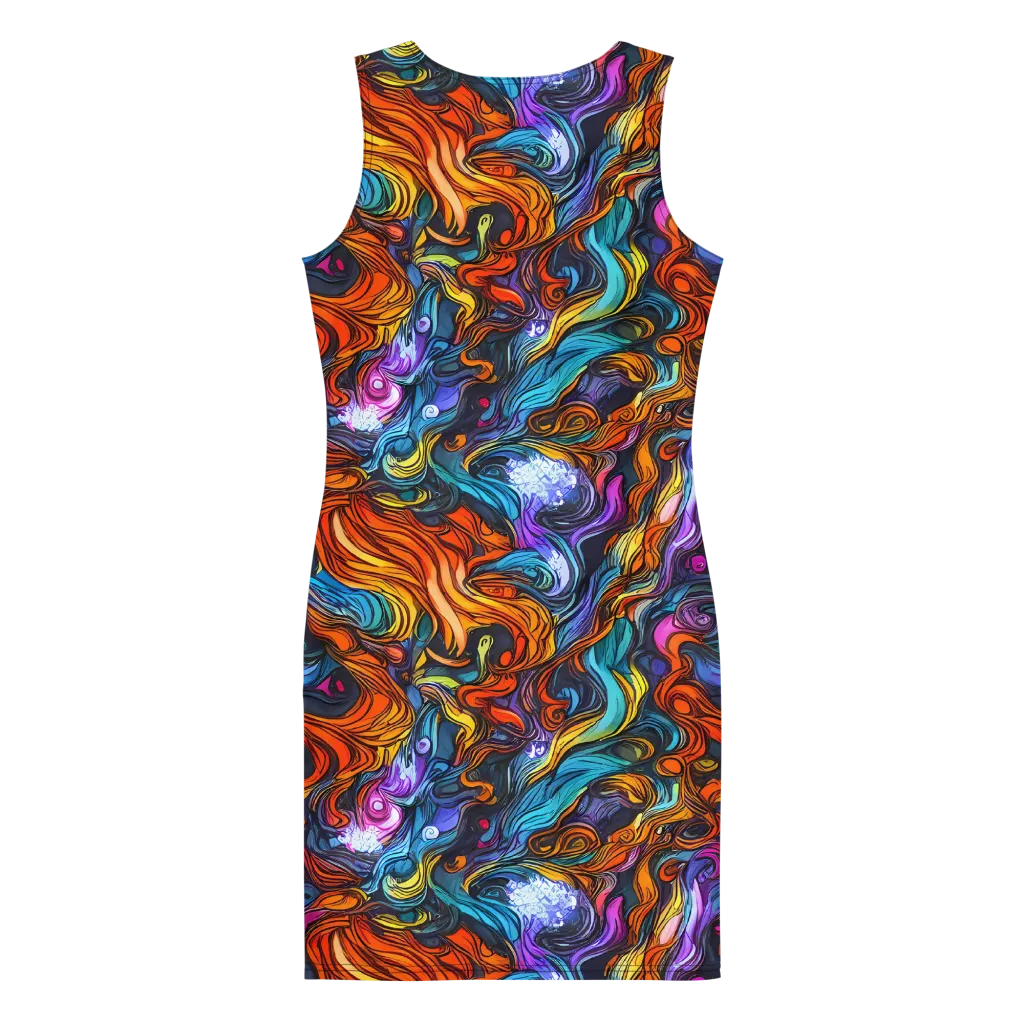 Guiard's Whirl on Bodycon Dress — Back