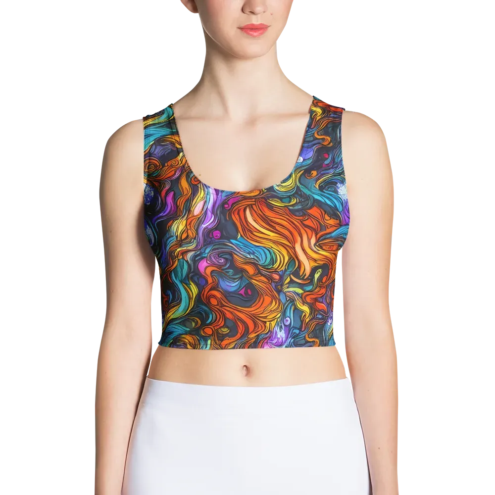 Guiard's Whirl on Crop Top — Front