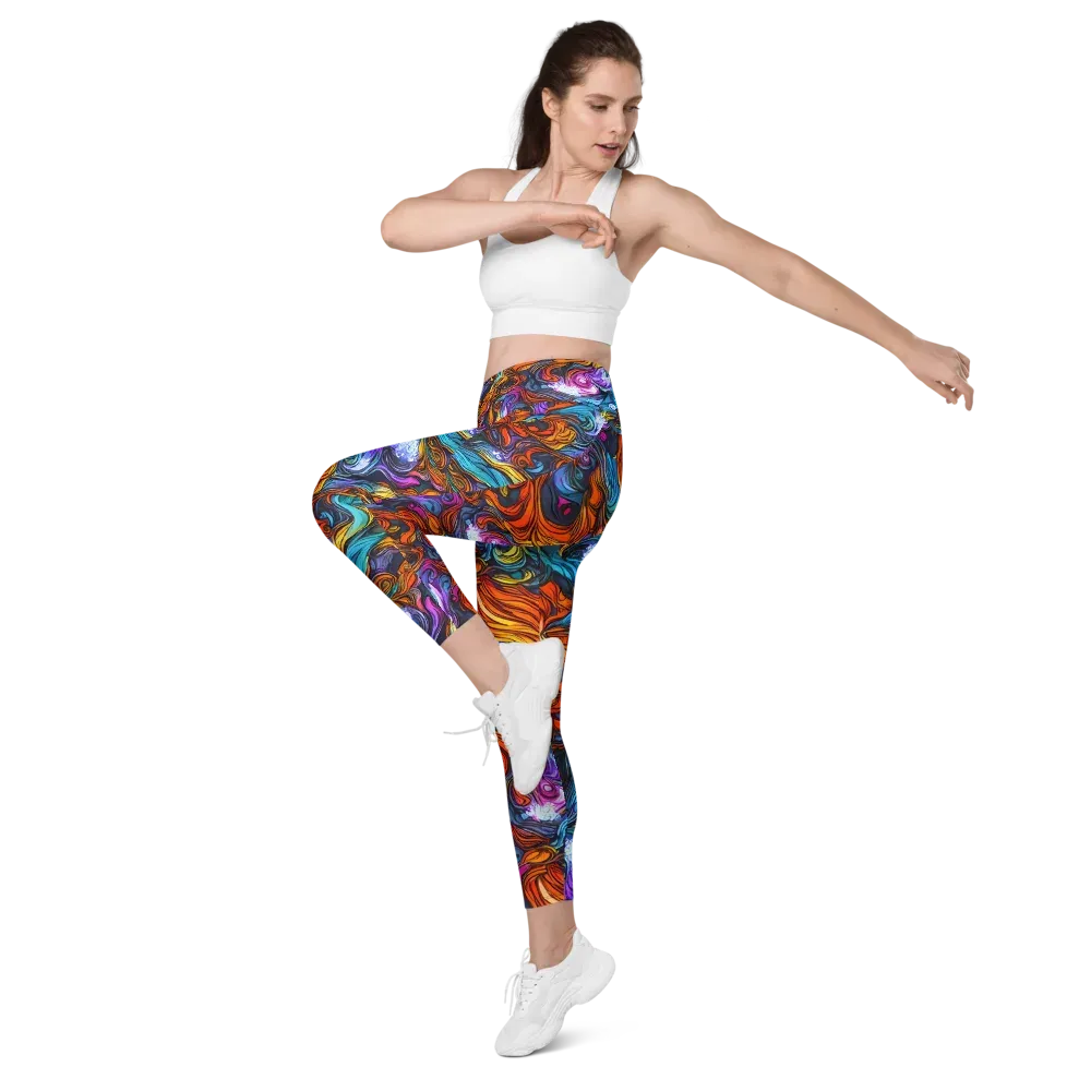 Guiard's Whirl on Leggings with Pockets — Left Front