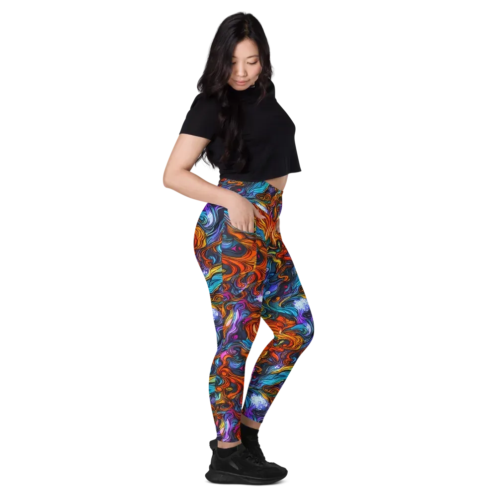 Guiard's Whirl on Leggings with Pockets — Right