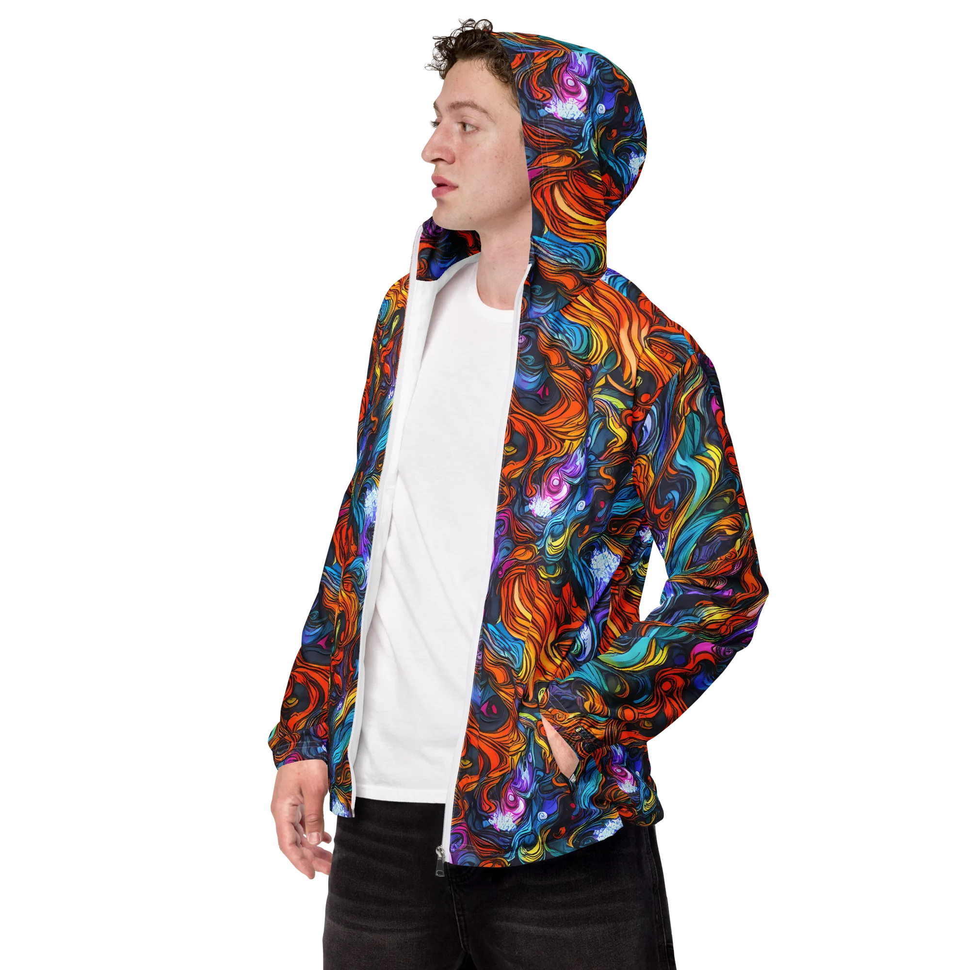 Guiard's Whirl on Men's Windbreaker — Left Front