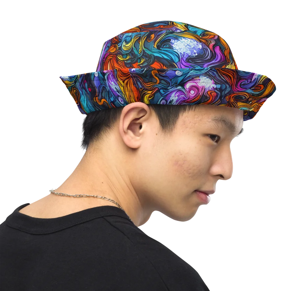 Guiard's Whirl on Reversible Bucket Hat — Right Outside