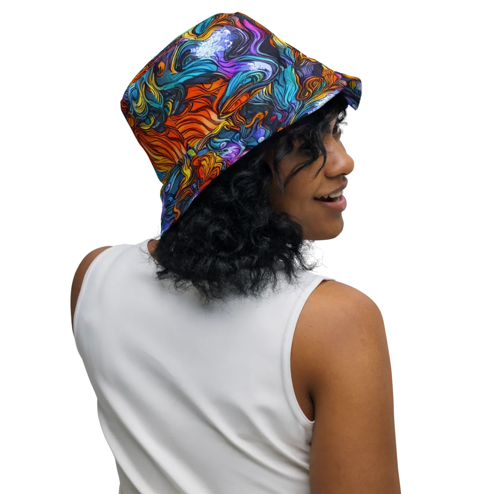Guiard's Whirl on Reversible Bucket Hat — Right Outside