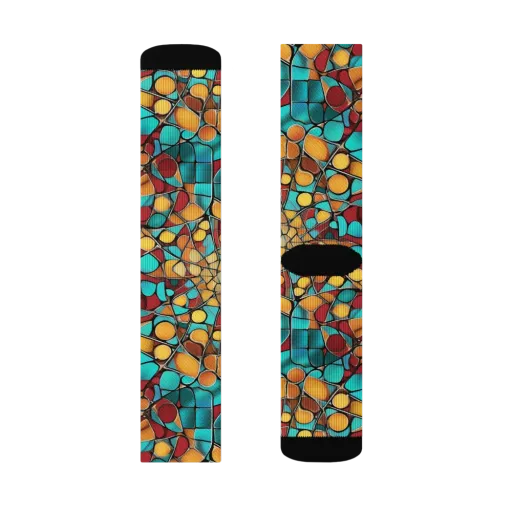 Turquoise Mosaic on a Socks