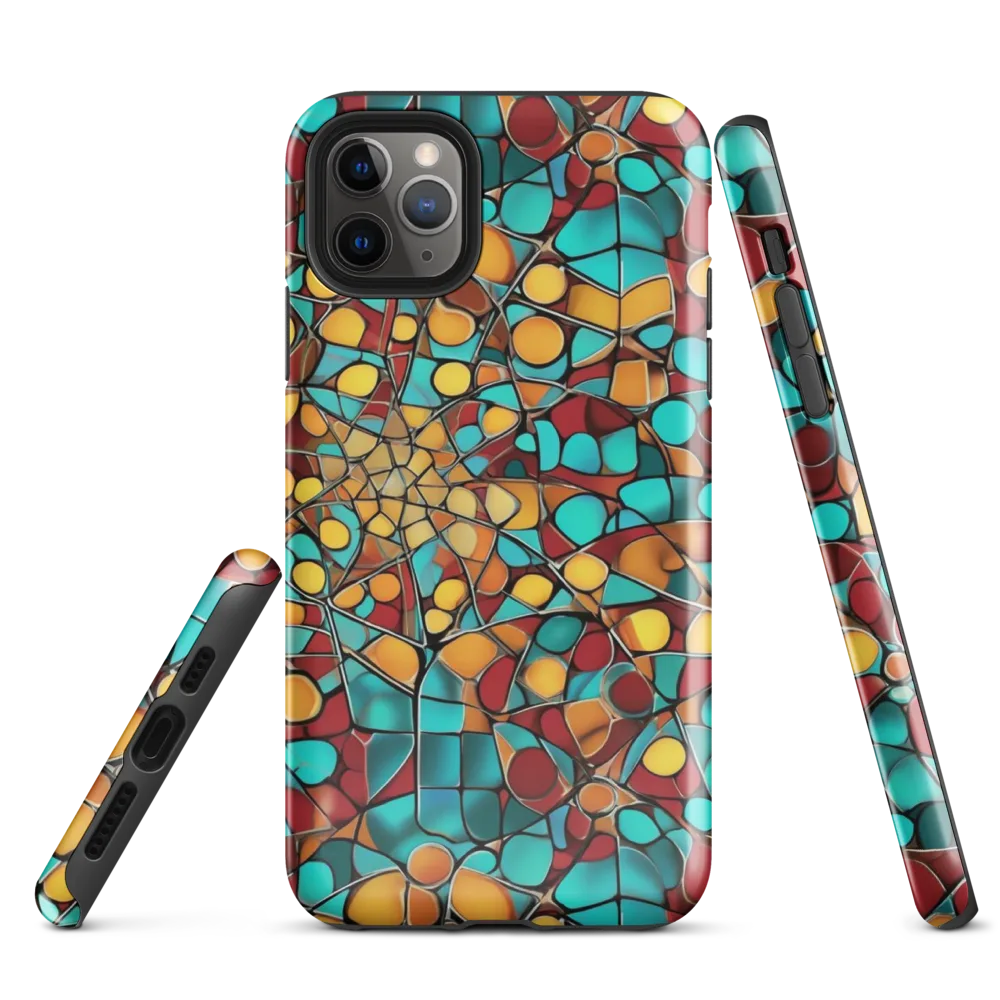Turquoise Mosaic on Tough Case for iPhone® — Front