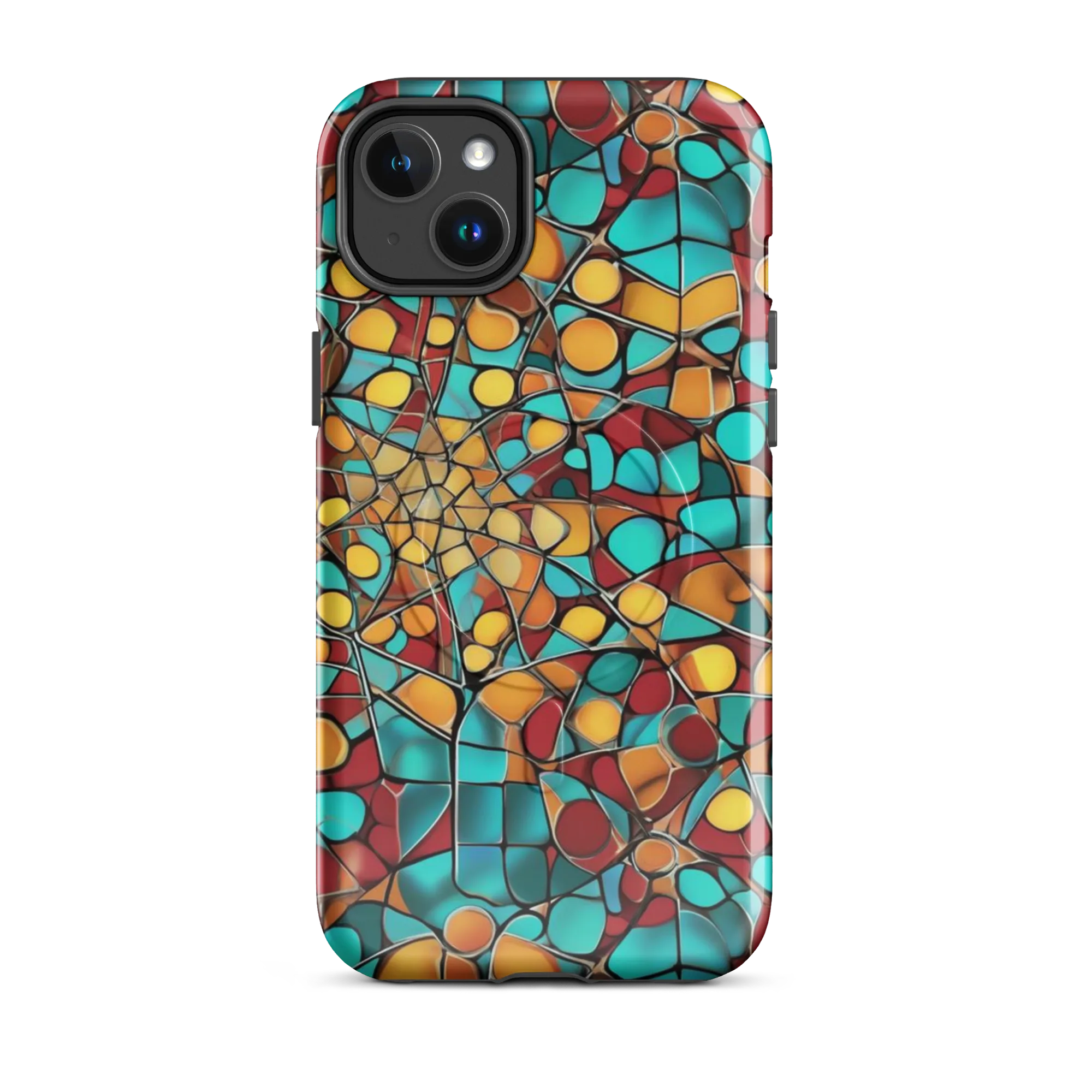Turquoise Mosaic on MagSafe Tough Case for iPhone® — Front
