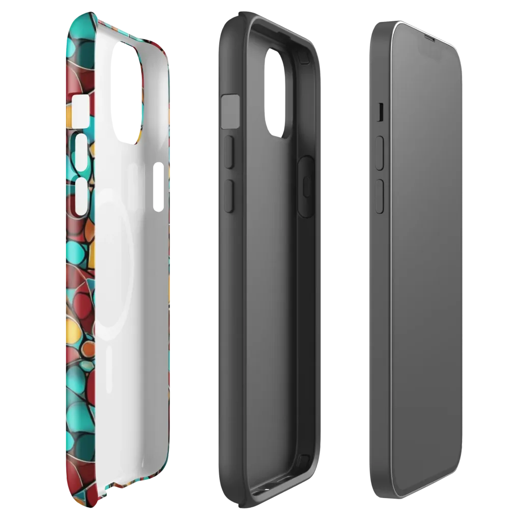 Turquoise Mosaic on MagSafe Tough Case for iPhone® — Front