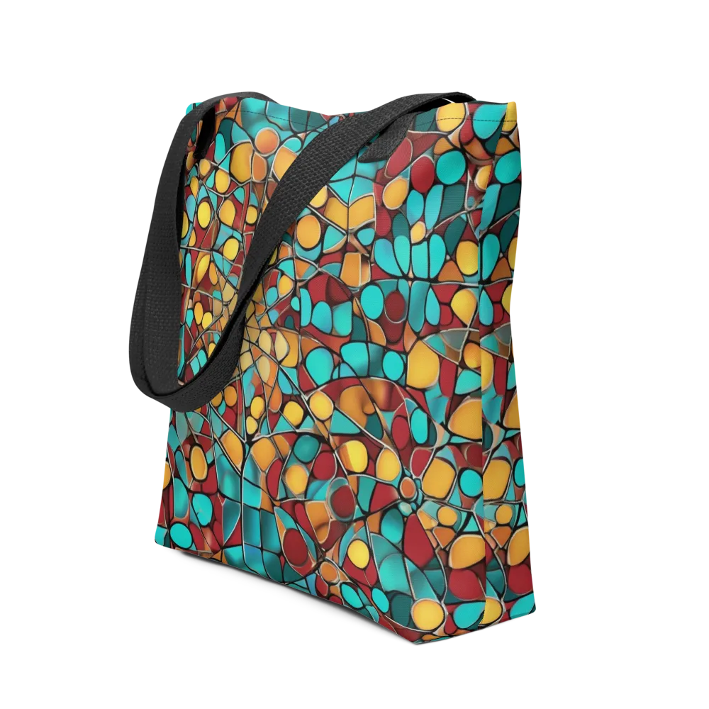 Turquoise Mosaic on Tote Bag — Front