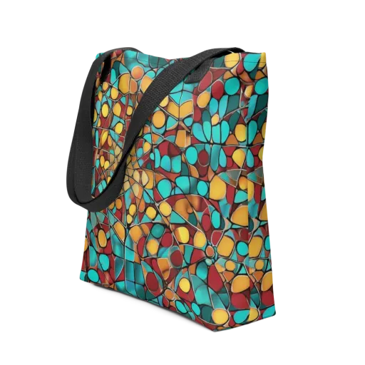 Turquoise Mosaic on a Tote Bag