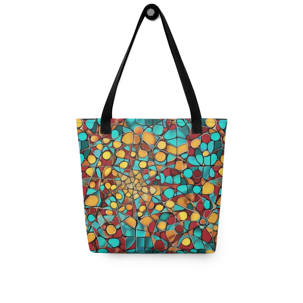 Turquoise Mosaic on Tote Bag — Front