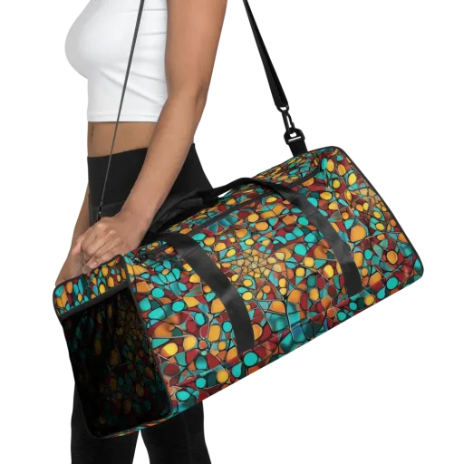 Turquoise Mosaic on a Duffle Bag