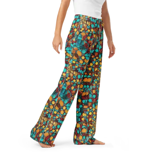 Turquoise Mosaic on a Women's Pajama Pants