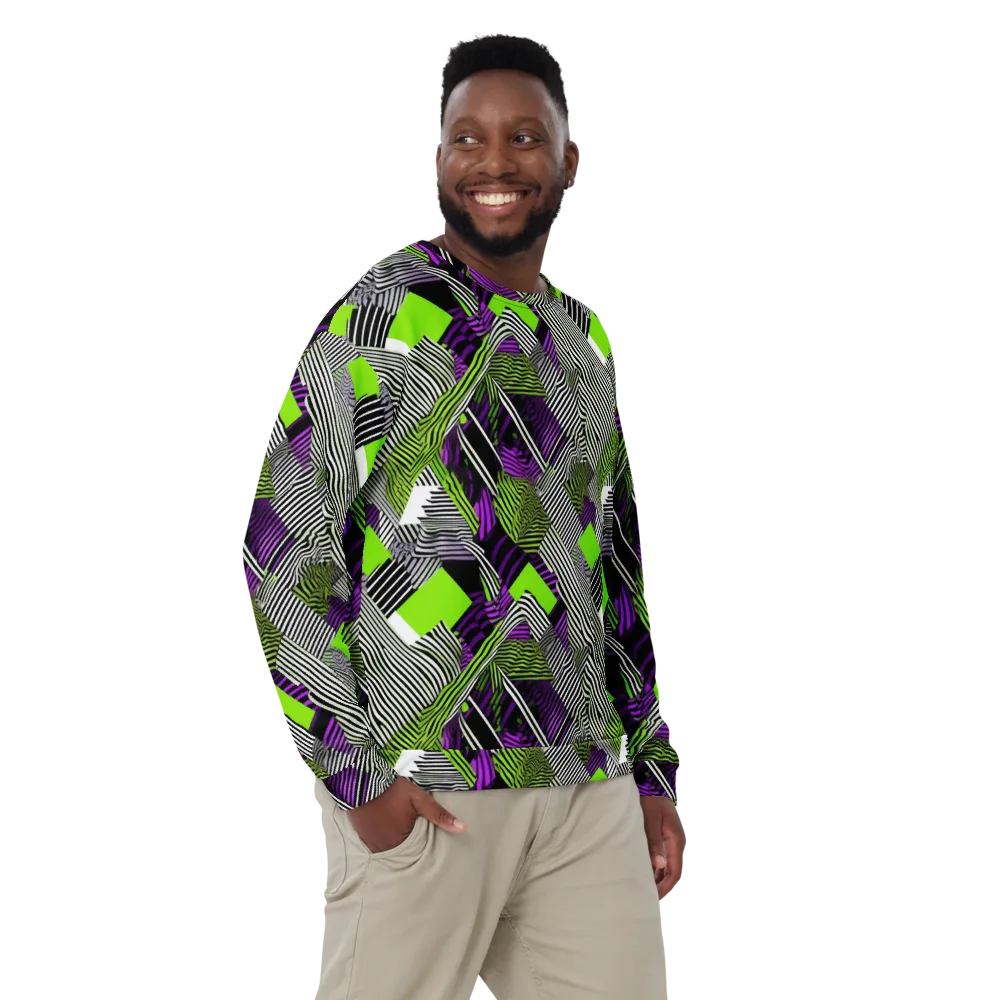 Neon Zebra Logic on Sweatshirt — Front