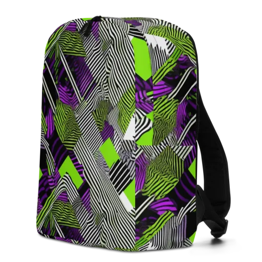 Neon Zebra Logic on a Minimalist Backpack