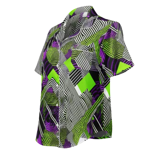 Neon Zebra Logic on a Women's Short Sleeve Pajama Top