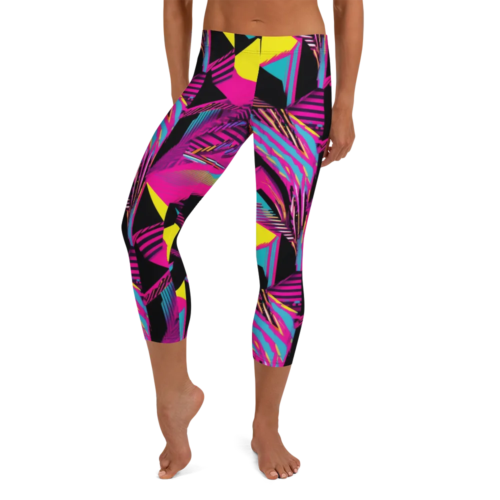 Neon Stairwell on Capri Leggings — Front