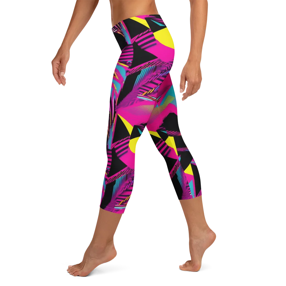 Neon Stairwell on Capri Leggings — Left