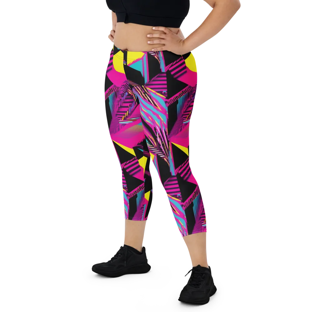 Neon Stairwell on Capri Leggings — Front