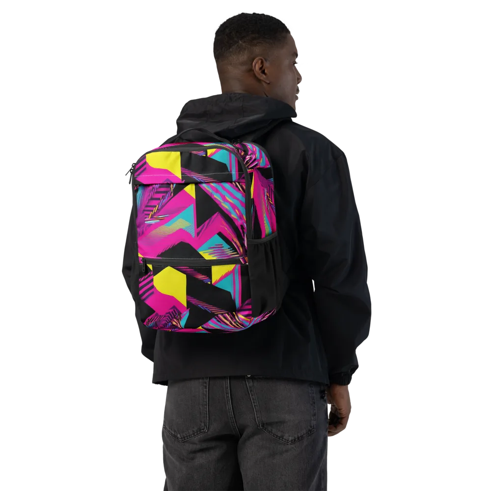 Neon Stairwell on Utility Backpack — Back