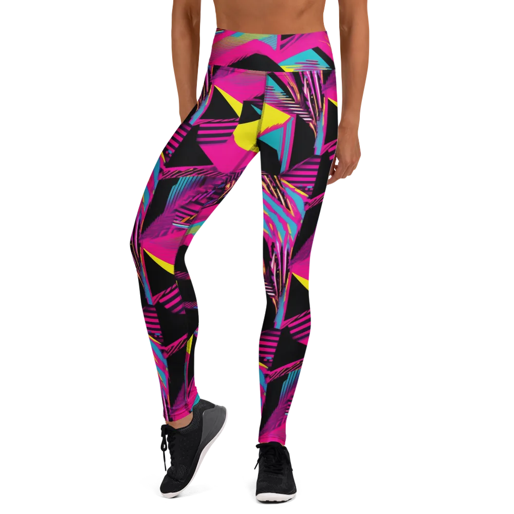 Neon Stairwell on Yoga Leggings — Front
