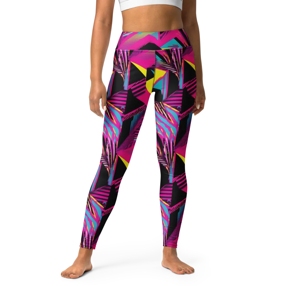 Neon Stairwell on Yoga Leggings — Front