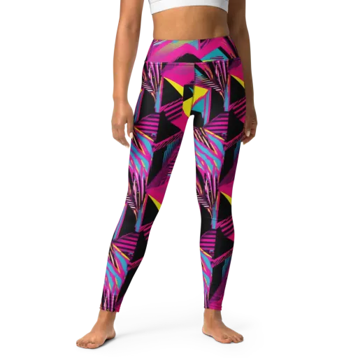 Neon Stairwell on a Yoga Leggings