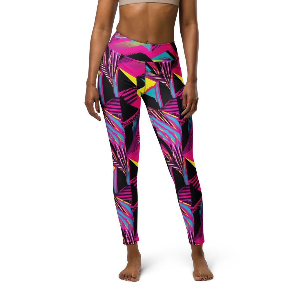 Neon Stairwell on Yoga Leggings — Front