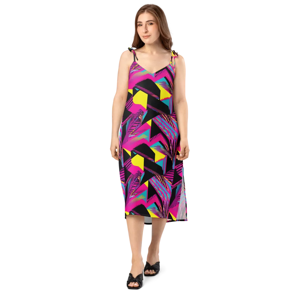 Neon Stairwell on Slip Dress — Front