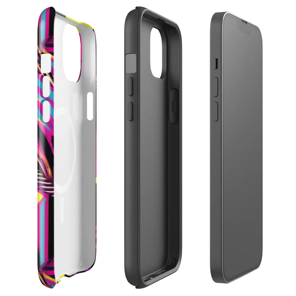 Neon Stairwell on MagSafe Tough Case for iPhone® — Front