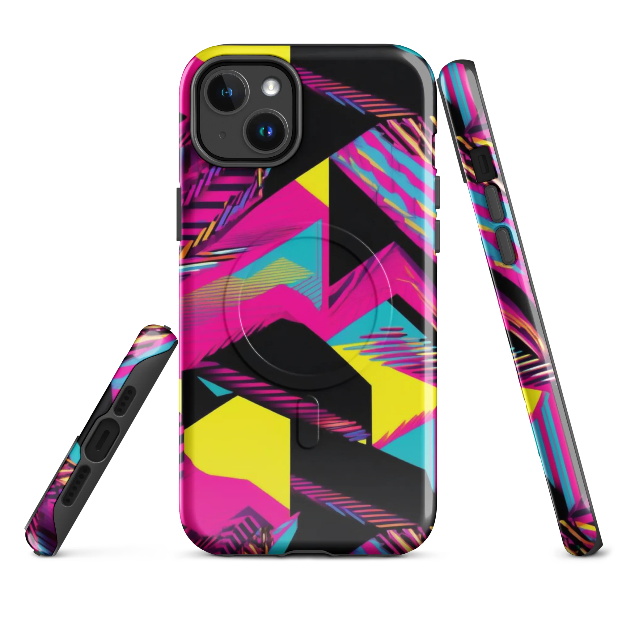 Neon Stairwell on MagSafe Tough Case for iPhone® — Front