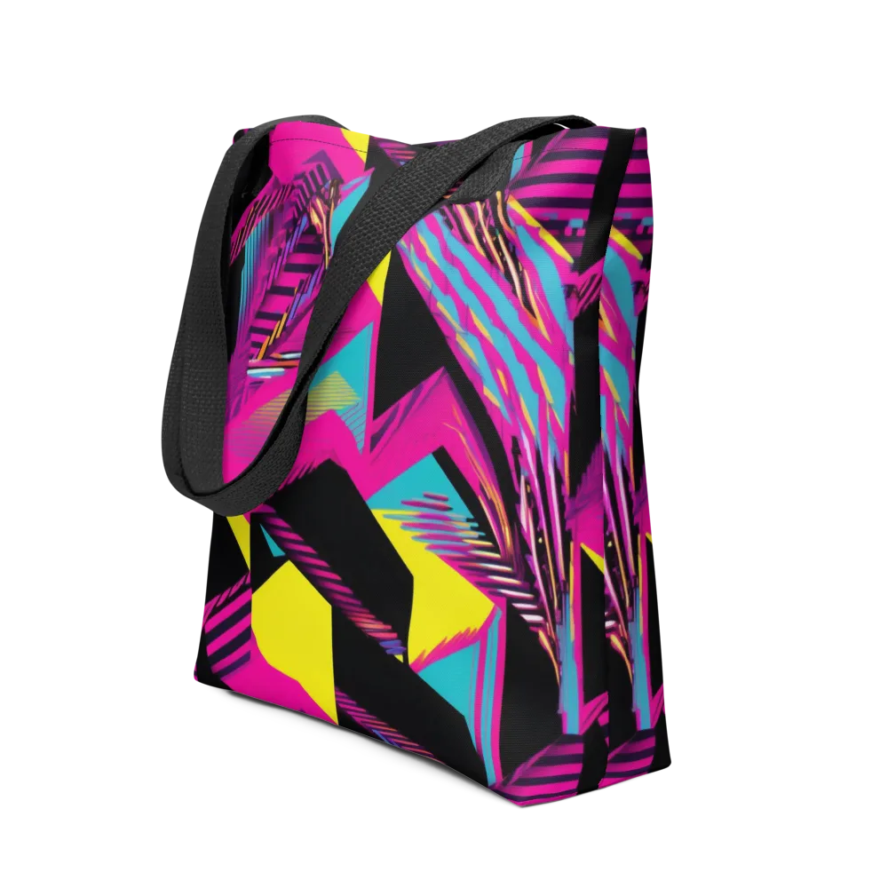Neon Stairwell on Tote Bag — Front