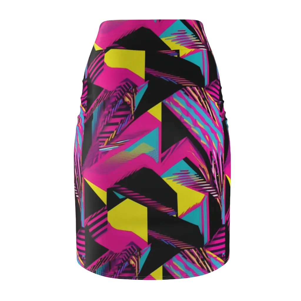Neon Stairwell on Pencil Skirt — Back