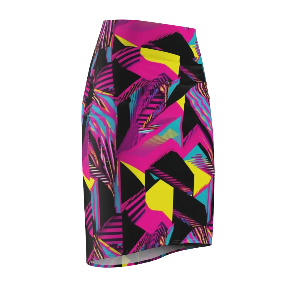 Neon Stairwell on Pencil Skirt — Front Side
