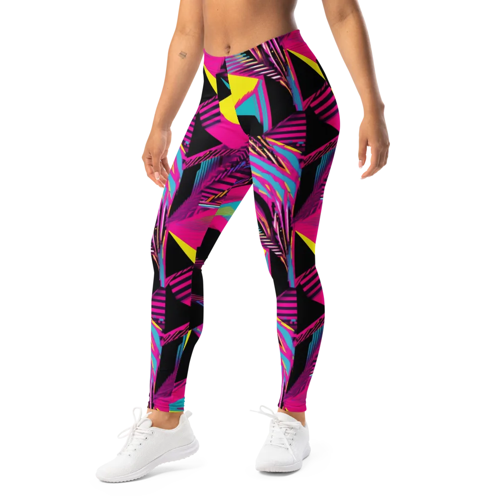 Neon Stairwell on Leggings — Left Front